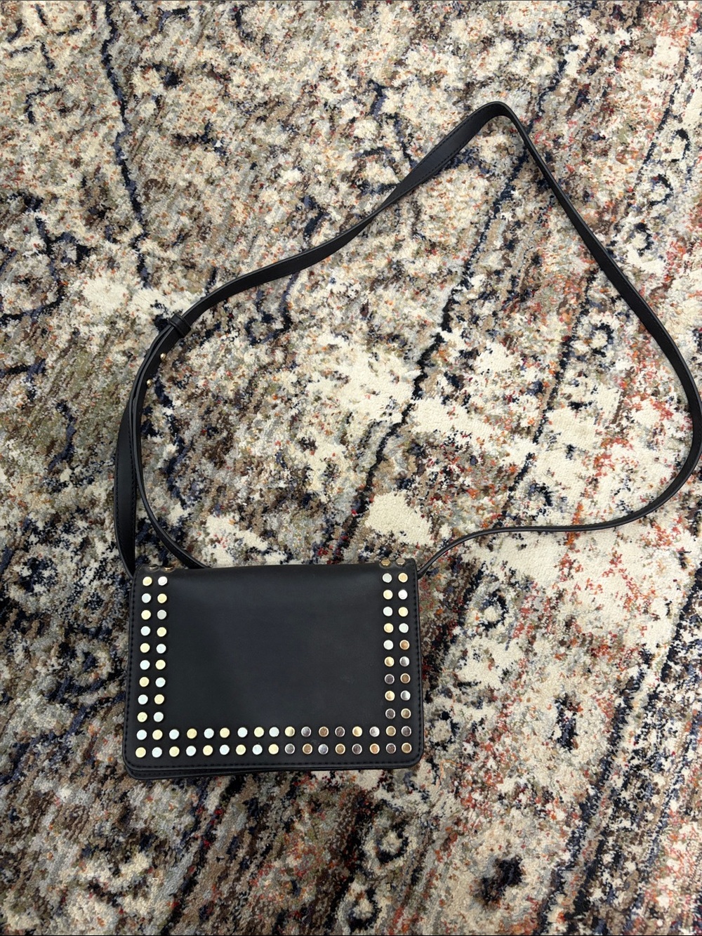 Express Black Studded Crossbody Bag